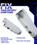 Upgraded Dryer Heating Element Kit For DV42H5000EW A3 DV45H7000EW A2 DV40J3000EW A2 DVE50R5400V A3 showing elements and ducts