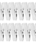 Super Heavy Duty 12-Pc Metal Spring Clamps Kit With Tough White Tips Perfect For Woodworking, DIY Panels, And Backdrop Stands To Hold Projects Steady In Home Shop Or Studio Setting; 12 white tip clamps