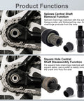 Heavy Duty Bike Crank Puller Tool For Square Taper And Splined Cranks Pro Grade Crank Removal Tool demo usage and functions