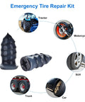 Tire Plug Kit With Screwdriver For Quick Ten Second Puncture Repair On Tubeless Tires Fits Cars Motorcycles SUVs ATVs Trucks