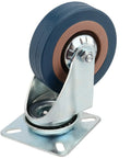 Side view of a single wheel from 8 Pack 3 Inch Caster Wheels Set With Lock Brake Heavy Duty 880 Lb Capacity Swivel Plate Casters 360 Degree Rotation.