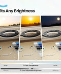 10X Magnifying Glass With Light And Stand, 144 LED Desk Lamp with adjustable brightness and color temperatures display