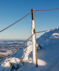 Heavy Duty 3/16 Inch 304 Stainless Steel Chain, 32.8 Feet Rustproof Utility Chain securing snowy mountain trail