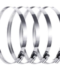 Heavy Duty 304 Stainless Steel Worm Gear Hose Clamps 10 Inch 4 Pack Adjustable For Pipe Intercooler Plumbing And Fuel Lines Leak Proof