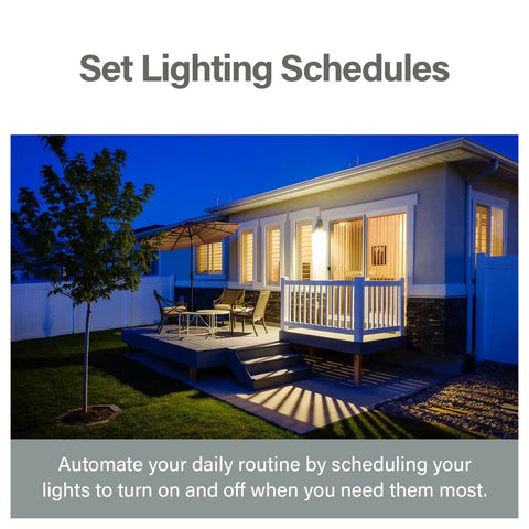 Smooth Operator Smart Dimmer Light Switch With Wi Fi And Matter Protocol For Effortless Control Via Alexa Or Apple Homekit sleek outdoor space with automated lighting and seating area.