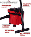 Cordless Shop Vac Wet And Dry 20V 4.0Ah Battery And Charger Included 2.6 Gallon Wet Dry Vacuum Cleaner With Blower Function