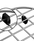 Close-up of the Stainless Steel Kitchen Sink Grid Protector 18 Inch Long By 13.4 Inch Wide With Center Drain featuring a rubber foot detail.