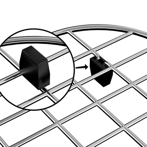 Close-up of Stainless Steel Kitchen Sink Grid Protector with rubber feet detail