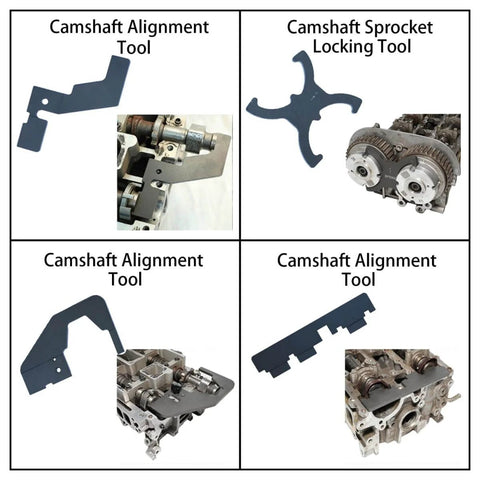 Gearhead Grade Camshaft Timing Tool Kit For Ford EcoBoost 1.5T 1.6T 2.0T 2.3T And Jaguar Land Rover Evoque 2.0T Crankshaft Alignment Locking Tool With Precision Pins, Volvo EcoBoost Compatible tools images.