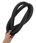 Black Foam Gap Filling Rod 2 Meter Backer Rod Rope For Concrete Crack Sealing flexible joint fillers held in hand.