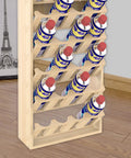 Six Tier Wall Mount Spray Paint Can Rack Organizer For Garage And Workshop Holds 24 Cans With Easy Access Space Saving Storage Shelf