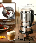 Top Shelf Electric Coffee Grinder And Spice Mill Featuring A Hella Quick 150 Watt Motor Plus Razor Sharp Stainless Steel Blades For Roasted Beans Fresh Herbs Whole Spices And Nuts Boss Cleaning Kit Included on a kitchen counter.