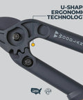 Close-up of compact 16 inch lopper with gear assist anvil blade, featuring ergonomic technology and glass filled nylon handles.