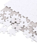 Blank Sublimation Jigsaw Puzzle Set 45 Pieces 8 By 11 Inches Heat Press Ready For DIY Projects Weddings Decor Family Activities Create Your Own Puzzles With High Quality Sublimation Blanks DIY Vibes. Close-up view showing puzzle pieces.