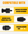 Pro Grade Heavy Duty Alloy Steel Screw Anchor Expander For Hollow Walls 3/8-16 Caulk Anchors, compatible parts display