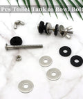 Universal Toilet Tank To Bowl Bolts Kit With Heavy Duty Stainless Steel Bolts Waterproof Rubber Gaskets And Washers Extra Long Nuts