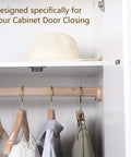 Heavy Duty Cabinet Magnets Set Black 8 Pack Magnetic Door Catch Stainless Steel in white wardrobe for quiet closures