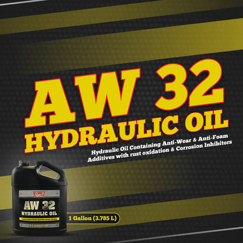 Beefed-Up Anti-Wear AW32 Hydraulic Oil for Log and Wood Splitters, Gearbox and Compressor Systems, Rust and Corrosion Protection, 1 Gallon