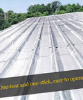 Heavy Duty Torch On Asphalt Roof Sealant Roll applied on a roof, showcasing easy one-tear and one-stick installation.