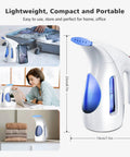 Powerful 700W Portable Handheld Clothes Steamer With 240ml Tank And Brush, Quick Wrinkle Remover shown in home and office use