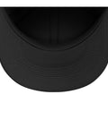Top view of a black Bikepacking Cap for Gravel Riding and Mountain Biking Adjustable One Size Fits Most Black Printed Five Panel Baseball Hat