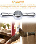 Displayed is a Broach Sillcock Tee Hose Bibb Replacement Handle Set 2 Pack For Outdoor Faucets 12 Broach Point Easy Water Flow Control.