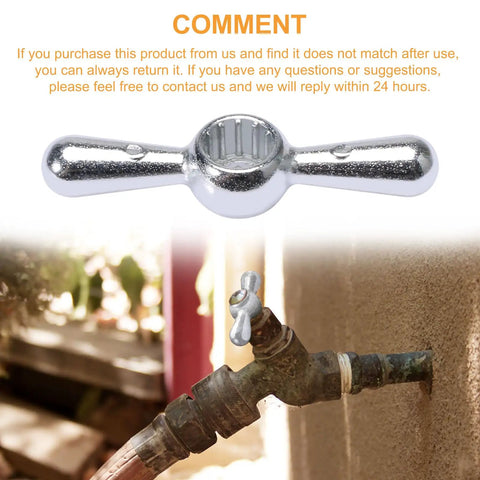 Displayed is a Broach Sillcock Tee Hose Bibb Replacement Handle Set 2 Pack For Outdoor Faucets 12 Broach Point Easy Water Flow Control.