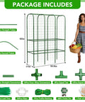 Package contents of 62 Inch Tall Cucumber Trellis For Raised Beds, Outdoor Garden Vine Support, U Shape Metal Arch Trellis For Zucchini