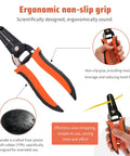 8-Inch Auto Wire Stripper And Cutter For 10-24 AWG Solid And Stranded Wires With Self-Adjusting Jaw Forged Alloy Steel Construction