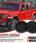 Strong Magnet Keyhole Covers For Jeep Wrangler JL 2018-2026 And Gladiator JT Front Doors next to Jeep Gladiator