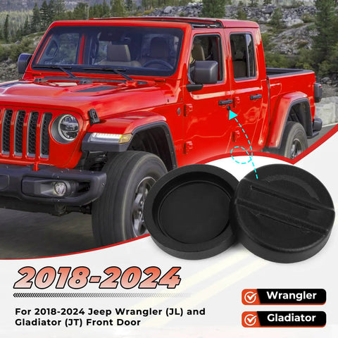 Strong Magnet Keyhole Covers For Jeep Wrangler JL 2018-2026 And Gladiator JT Front Doors next to Jeep Gladiator