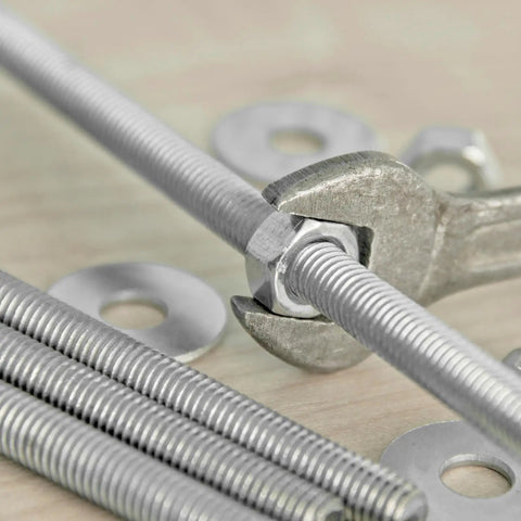 8 Pcs Fully Threaded Rod Set M5 x 65mm Stainless Steel 304 Right Hand Thread Bar Studs with wrench and washers