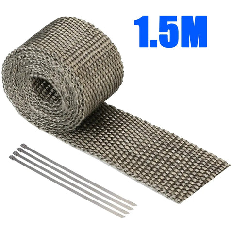 1.5M exhaust heat wrap with ties for Heavy Duty Exhaust Header Pipe Replacement For Predator 420cc And GX Series Engines
