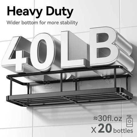 Adhesive Shower Caddy Set For Inside Shower No Drill Rustproof Bathroom Organizer 6 Pack Large Capacity Shelves