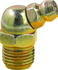 Heavy Duty One Eighth Inch PTF Special Short 45 Degree Grease Fitting 0.89 Inch Long for Heavy Industry close-up view.