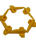 Tire Changer Nylon Insert Kit For Mount Duck Head Rim Edge Protection, shown as six pairs of yellow nylon inserts