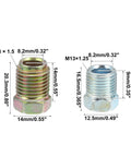 Close-up of fittings from 25 Ft 5/16 Inch Brake Line Tubing Kit Flexible Copper Coated With 16 Inverted Flare Fittings