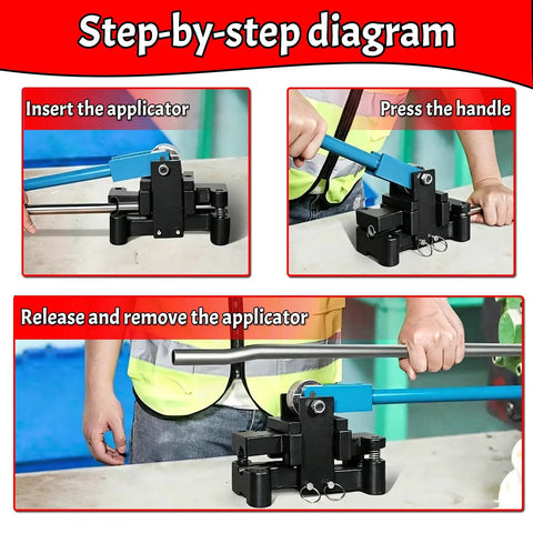 Step-by-step guide for using Heavy Duty 2-In-1 Emt Pipe Bender With Offset Design for precise conduit bending.