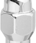 Beater Proof Half Inch Twenty Thread Closed End Lug Nuts Ten Pack For Hot Rods And Daily Drives Smooth Machined Steel Build, Close-up view.