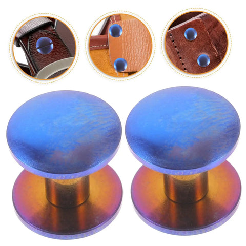 Rock Solid Chicago Screws and Heavy Duty Binding Bolts for Scrapbooks, colorful titanium alloy rivets for leather work.