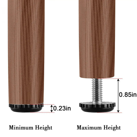 Stainless Steel 1/4-20 Threaded Furniture Leveling Feet For Outdoor Chairs Tables And Cabinets Adjustable Levelers Height Demonstration
