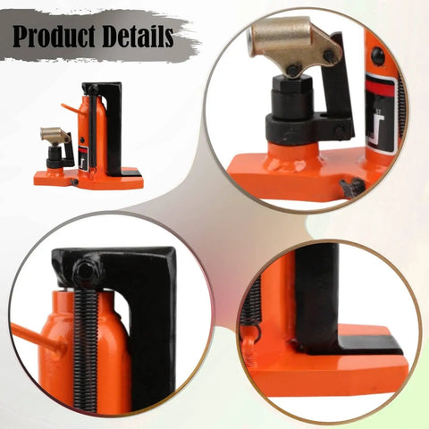 Product details showing Heavy Duty Hydraulic Claws Toe Jack Featuring 20mm Steel Pads And A Generous 115mm Lift Range For Low Profile Auto And Machine Jobs That Move 2.5 Tons Without Breaking A Sweat.