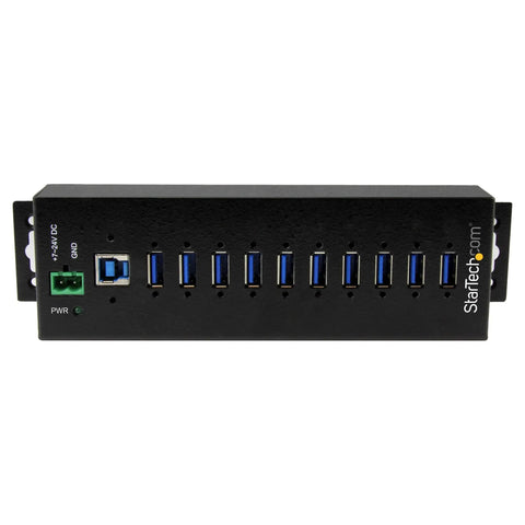 Rock Solid 10 Port USB 3.0 Hub With 5Gbps Speed And 65W Power Beast Features Heavy Duty Metal Casing ESD Surge Protection