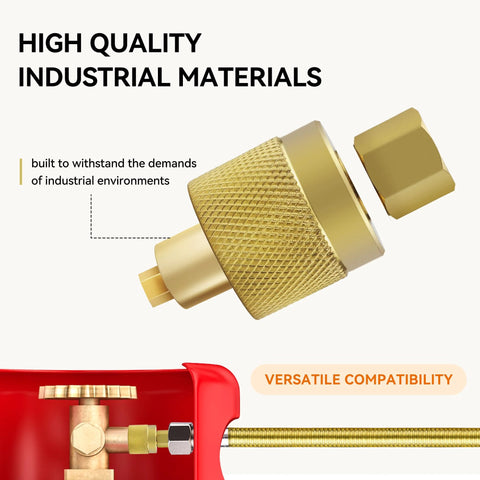 Forklift propane tank connector adapter, gold/brass finish, female fitting