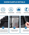 Three close-up views of Two Pack Large Mesh Slatwall Baskets With Zipper For Mounted Storage, showing mesh design and durability features.