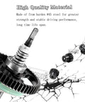 Beefed Up Pro Grade Aluminum Driveshaft Center and Metal Spur Gear Differential Set with steel gears and durability text