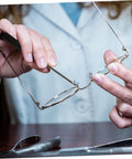 All In One Eyeglass Repair Kit With Screws And Tools For Quick Fixes On Glasses, Sunglasses, And Wire Frame Specs, Portable DIY Repair Set For Loose Screws, Broken Frames, And Tiny Parts On The Go being used for repair.