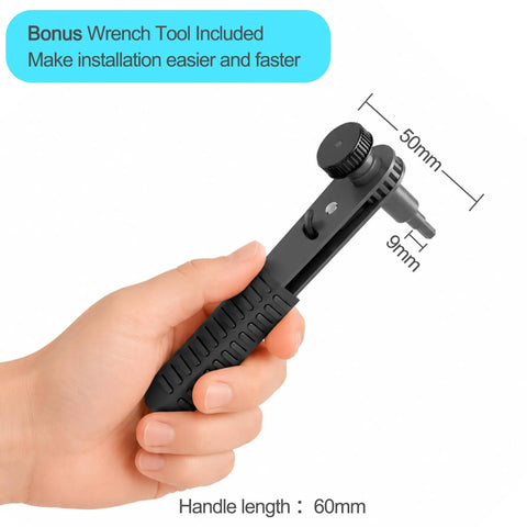 Bonus wrench tool included for installation, measuring 60mm in handle length, designed for ease of use.