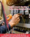 Universal Digital Multimeter Test Leads CAT III 1000V 20A Replacement Probes For High Voltage Checks in electrical panel