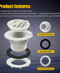 Two Pack Threaded Inlet Strainer Kit For Intex Filter Pumps With One And A Half Inch Hoses Includes Rubber Washer And Strainer Nut